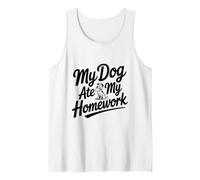 Mi Perro se comió mi Tarea Divertido Amante de Las Mascotas Camiseta sin Mangas