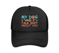 Mi Perro Y Yo Hablamos Mierda De Ti Unisex Sombrero Suave Gorra De Béisbol Ajustable Gorra Trucker para Tenis Running Aire Libre