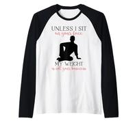 Mi Peso no es tu Negocio Hombre sarcástico Yoga Zen Hombres Fit Camiseta Manga Raglan
