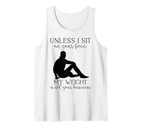 Mi Peso no es tu Negocio Hombre sarcástico Yoga Zen Hombres Fit Camiseta sin Mangas