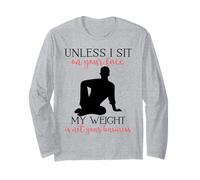 Mi Peso no es tu Negocio Hombre sarcástico Yoga Zen Hombres Fit Manga Larga