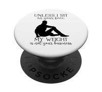 Mi Peso no es tu Negocio Hombre sarcástico Yoga Zen Hombres Fit PopSockets PopGrip Adhesivo