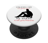 Mi Peso no es tu Negocio Hombre sarcástico Yoga Zen Hombres Fit PopSockets PopGrip Adhesivo