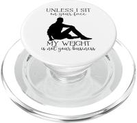 Mi Peso no es tu Negocio Hombre sarcástico Yoga Zen Hombres Fit PopSockets PopGrip para MagSafe