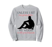 Mi Peso no es tu Negocio Hombre sarcástico Yoga Zen Hombres Fit Sudadera