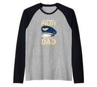 Mi piloto favorito me llama papá Camiseta Manga Raglan