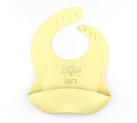 Mi Pipo - Babero Silicona Bebe Personalizado con Nombre | Silicona Grado Alimentario, Sin BPA, Bolsillo Recoge Restos, Apto Lavavajillas, Cierre 4 Posiciones, Desde 6 Meses