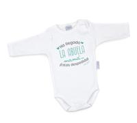 Mi Pipo - Body Bebe Personalizado Ha Llegado la Abuela | 100% Algodón | Manga Corta o Larga | Body Recién Nacido | Regalos Bebe Personalizados | Fabricado en España