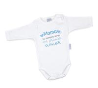 Mi Pipo - Body Bebe Personalizado Mamá, Primer Amor | 100% Algodón | Manga Corta o Larga | Body Recién Nacido | Regalos Bebe Personalizados | Fabricado en España