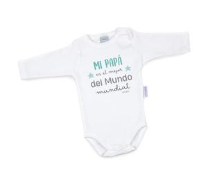 Mi Pipo - Body Bebe Personalizado Mi Papá Es el Mejor del Mundo | 100% Algodón | Manga Corta o Larga | Body Recién Nacido | Regalos Bebe Personalizados | Fabricado en España