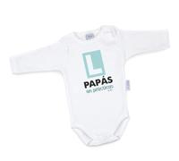 Mi Pipo - Body Bebe Personalizado Papás en Prácticas | 100% Algodón | Manga Corta o Larga | Body Recién Nacido | Regalos Bebe Personalizados | Fabricado en España
