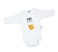 Mi Pipo - Body Bebe Personalizado Papi Eres la Caña | 100% Algodón | Manga Corta o Larga | Body Recién Nacido | Regalos Bebe Personalizados | Fabricado en España