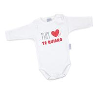 Mi Pipo - Body Bebe Personalizado Papi Te Quiero | 100% Algodón | Manga Corta o Larga | Body Recién Nacido | Regalos Bebe Personalizados | Fabricado en España