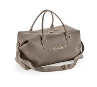 Mi Pipo - Bolsa de Viaje Mujer Personalizada Topo - Colección Woman | Bolsa Deporte Personalizada con Nombre, Cuero Vegano Saffiano, 25L | Correa Ajustable, Cremallera XL, Bolsillo Interior