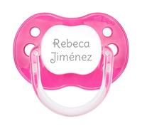 Mi Pipo - Chupete Personalizado Classic | Chupete Bebe, 3 Tipos de Tetina para Elegir, +0 Meses | Personalizado con Nombre, Suave, Cómodo | Seguro, Libre BPA, Fácil de Limpiar | Color Blanco