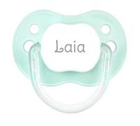Mi Pipo - Chupete Personalizado Classic | Chupete Bebe, 3 Tipos de Tetina para Elegir, +6 Meses | Personalizado con Nombre, Suave, Cómodo | Seguro, Libre BPA, Fácil de Limpiar | Color Menta