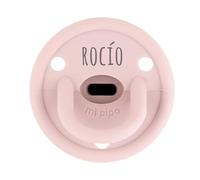Mi Pipo - Chupete Personalizado Gummy | Chupete Bebe Silicona, Tetina Fisiologica, 0-36 Meses | Personalizado con Nombre, Suave, Cómodo | Seguro, Libre de BPA, Fácil de Limpiar | Color Rosa Soft