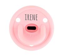 Mi Pipo - Chupete Personalizado Gummy | Chupete Bebe Silicona, Tetina Fisiologica, 0-36 Meses | Personalizado con Nombre, Suave, Cómodo | Seguro, Libre de BPA, Fácil de Limpiar | Color Rosa Candy