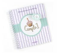 Mi Pipo - Diario de Nacimiento - Primer Año del Bebé | Libro de Recuerdos con Espacios para Fotos y Momentos Especiales | 44 Páginas | Incluye Chupete Bebe o Babero Infantil “Cumplo 1” Cómodo