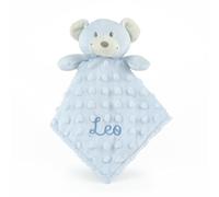 Mi Pipo - Doudou Bebe Personalizado Cabecitas - Osito | Peluche Personalizado Bebe con Nombre Bordado | Trapito Suave 28x28 cm, Apto Desde 0 Meses | Doudou Bebé Extra Suave y Seguro