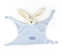 Mi Pipo - Doudou Bebe Personalizado Orejudo - Azul | Peluche Personalizado Bebe con Nombre Bordado | Trapito Suave 40x20 cm, Apto Desde 0 Meses | Doudou Bebé Extra Suave y Seguro