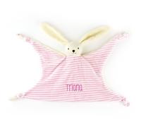 Mi Pipo - Doudou Bebe Personalizado Orejudo - Rosa | Peluche Personalizado Bebe con Nombre Bordado | Trapito Suave 40x20 cm, Apto Desde 0 Meses | Doudou Bebé Extra Suave y Seguro
