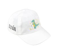 Mi Pipo - Gorra Infantil Personalizada Dinosario Blanco | Gorra Niño y Niña con Nombre Bordado, Algodón 100% | Talla Única y Ajustable | Diseño Transpirable y Ligero para Verano