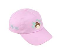 Mi Pipo - Gorra Infantil Personalizada Hada Rosa | Gorra Niño y Niña con Nombre Bordado, Algodón 100% | Talla Única y Ajustable | Diseño Transpirable y Ligero para Verano