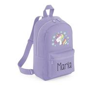 Mi Pipo - Mochila Personalizada Guarderia - Unicornio Morado | Mochila Nylon con Nombre Personalizado | Mochilas Infantiles con Asas regulables | Fácil Limpieza y Diseño Exclusivo