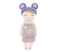 Mi Pipo - Muñeca de Trapo Personalizada MeToo | Muñeca de Trapo Bebe Personalizable con Nombre Bordado | Material Poliester, de 40cm | Regalo Bebe Fácil de Lavar y Cómoda Retro | Osito