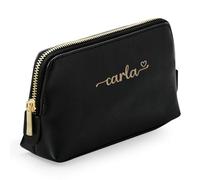 Mi Pipo - Neceser Personalizado Mujer Negro - Colección Woman | Neceser Viaje Talla L, Cuero Vegano Saffiano, Interior Suave | Personalización con Nombre | Elegante para Maquillaje, Viaje y Bolso