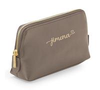 Mi Pipo - Neceser Personalizado Mujer Topo - Colección Woman | Neceser Viaje Talla L, Cuero Vegano Saffiano, Interior Suave | Personalización con Nombre | Elegante para Maquillaje, Viaje y Bolso