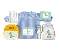 Mi Pipo - Pack Guarderia Personalizado - Dinosaurio | Pack Vuelta al Cole Primaria con Todo lo Necesario | Personalizado con Nombre, Cómodo, 2-3 Años, Fácil de Lavar | Ideal para Guardería, Colegio