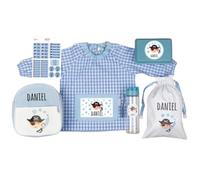 Mi Pipo - Pack Guarderia Personalizado - Pirata | Pack Vuelta al Cole Primaria con Todo lo Necesario | Personalizado con Nombre, Cómodo, 1-2 Años, Fácil de Lavar | Ideal para Guardería, Colegio
