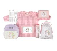 Mi Pipo - Pack Guarderia Personalizado - Unicornio | Pack Vuelta al Cole con Todo lo Necesario | Personalizado con Nombre, Cómodo, 1-2 Años, Fácil de Lavar | Ideal para Guardería, Colegio