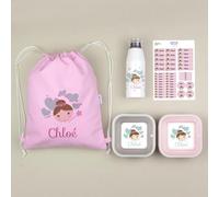 Mi Pipo - Pack Vuelta al Cole Personalizado - Mi Equipo Hada | Pack Guarderia, Colegio con Todo lo Necesario, Primaria, Infantil | Personalizado con Nombre, Cómodo, Fácil de Lavar