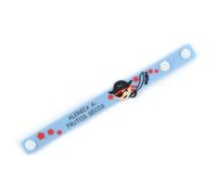 Mi Pipo - Pulsera Identificativa Niños, Alergias o Intolerancias - Modelo Pirata | Pulseras de Silicona Personalizada Libre de BPA y Grabado Atóxico | Goma PVC Suave | Ajustable, Cómoda y Segura