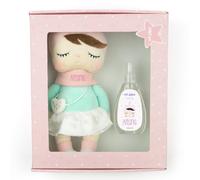 Mi Pipo - Set Regalo Bebé Muñeca Metoo + Colonia Personalizada - Ángel Unicornio | Caja con Muñeca y Agua de Colonia 150 ml | Bordado con Nombre | Ideal para Recién Nacido, Baby Shower o Canastilla