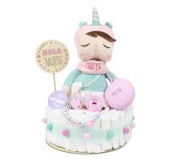 Mi Pipo - Tarta de Pañales Personalizada con Muñeco - Metoo Angela Unicornio | 28 Pañales de Talla 2 | Regalo Bebé Recién Nacido con Accesorios para Bebé | Baby Shower Unisex