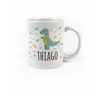 Mi Pipo - Taza Personalizada Nombre Niños - Dinosaurio | Taza de Plástico 350 ml | Libre de BPA, Ligera, Resistente | Apta para Microondas y Lavavajillas | Ideal como Regalo Personalizado