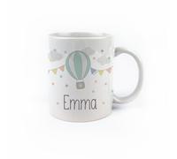 Mi Pipo - Taza Personalizada Nombre Niños - Globo | Taza de Plástico 350 ml | Libre de BPA, Ligera, Resistente | Apta para Microondas y Lavavajillas | Ideal como Regalo Personalizado