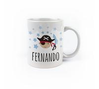 Mi Pipo - Taza Personalizada Nombre Niños - Pirata | Taza de Plástico 350 ml | Libre de BPA, Ligera, Resistente | Apta para Microondas y Lavavajillas | Ideal como Regalo Personalizado