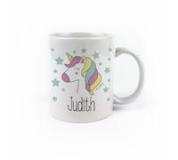Mi Pipo - Taza Personalizada Nombre Niños - Unicornio | Taza de Plástico 350 ml | Libre de BPA, Ligera, Resistente | Apta para Microondas y Lavavajillas | Ideal como Regalo Personalizado