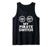 Mi Pirata Encendido Apagado Divertido Pirata Camiseta sin Mangas