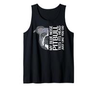 Mi Pitbull de Nariz Azul inclina su Cabeza como tú lo Haces Camiseta sin Mangas