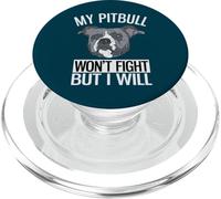 Mi Pitbull no peleará, Pero yo lo haré American Pitbull Terrier PopSockets PopGrip para MagSafe