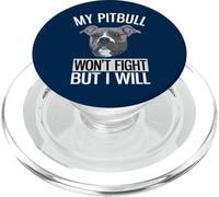Mi Pitbull no peleará, Pero yo lo haré American Pitbull Terrier PopSockets PopGrip para MagSafe