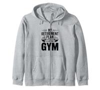 Mi Plan de jubilación es en el Gimnasio Entrenamiento Humor Sudadera con Capucha