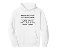 Mi Plan de jubilación es Simple Despierta, mira lo Divertido al Aire Libre Sudadera con Capucha