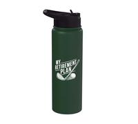 Mi plan de jubilación Golf Divertido Jubilado Golfista Stainless Steel Insulated Water Bottle